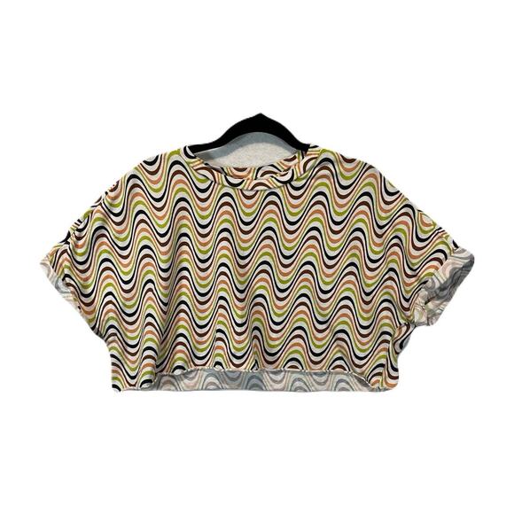 PULL & BEAR Womans Striped Crop Top Size XL - Picture 7 of 8